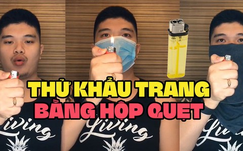 Clip thử nghiệm khẩu trang bằng hộp quẹt gây sốt trên TikTok và Twitter