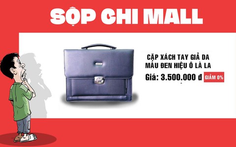 Cặp giả da mua tại 'Sộp Chi mall', 3,7 triệu đồng/cái