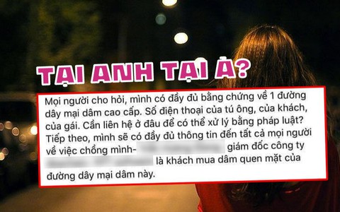 'Bóc phốt' chồng mua dâm, cô vợ hỏi dân mạng và nhận được hồi đáp:'Bóc bánh trả tiền thì có sao!'
