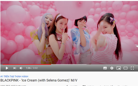 Ice Cream của Blackpink và Selena Gomez đạt 100 triệu view và loạt thành tích sau 24 giờ lên sóng
