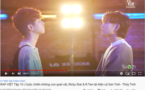 Tập 10 'Rap Việt' vươn lên Top 1 trending mặc cho đội Binz bị chê kém sức hút