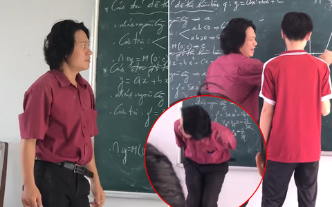 Cả lớp cười xỉu trước biểu cảm khó đỡ của thầy giáo dạy Toán