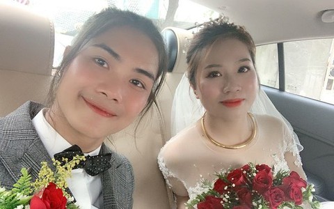 Chú rể được khen 'xinh gái hơn cô dâu' vì sở hữu vẻ đẹp phi giới tính