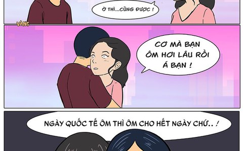 Chợt nhớ ra hôm nay được ôm tự do