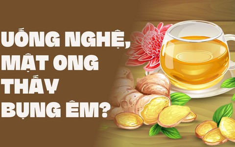 Uống nghệ, mật ong thấy bụng êm?
