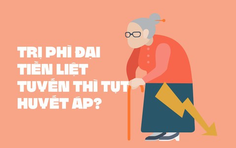 Trị phì đại tiền liệt tuyến thì bị tụt huyết áp?