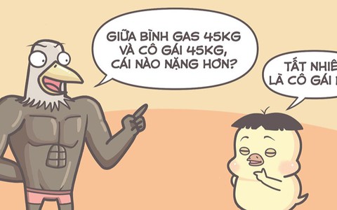 Sự khác nhau giữa bình gas 45 ký và cô gái 45 cân