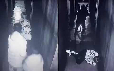 'Con ma' ngã sấp mặt khi hù dọa người