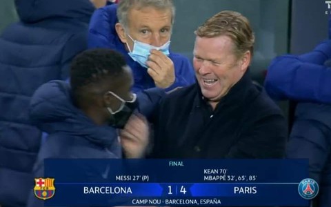 HLV Koeman cười toe toét khi Barca thua thảm