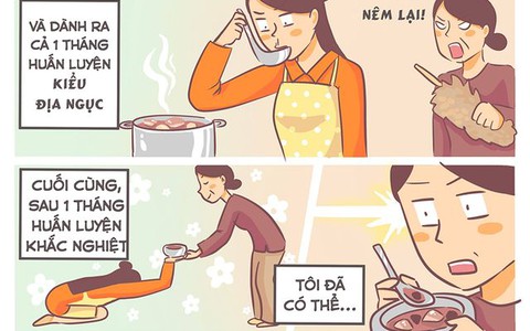 Bà mẹ bỏ ra 1 tháng nghỉ Tết để dạy con gái nấu ăn