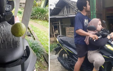 Đóng đinh yên xe để chứng minh lòng chung thủy với bạn gái hay ghen