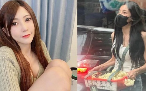 Mỹ nhân làng stream gây chú ý khi đi bán hoa dạo trên phố