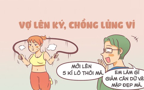 Vợ lên ký, chồng lủng ví