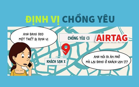 Định vị chồng ngoại tình bằng AirTag