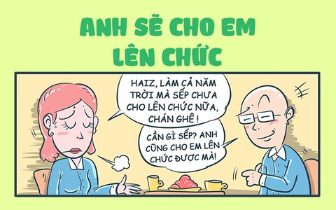 Quên sếp đi, anh cũng cho em lên chức được