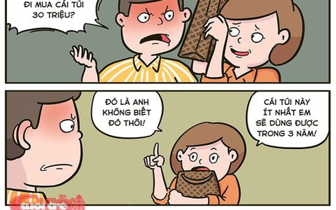 Cô vợ xài hàng hiệu tốn có 19 đồng