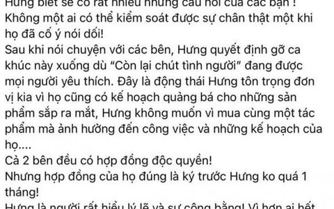 Đàm Vĩnh Hưng lên tiếng vì ca khúc hot 'bay màu' khỏi YouTube
