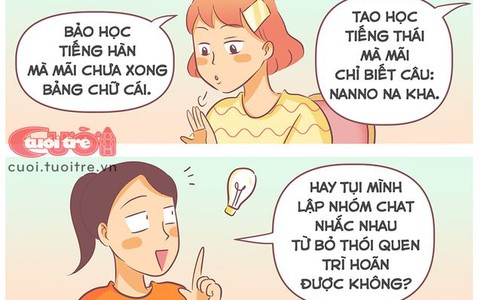 Tôi luyện tiếng Hàn, bạn tôi học tiếng Thái