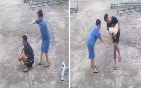 Vợ lầy lội nhốt chồng mê gà đá vào lồng