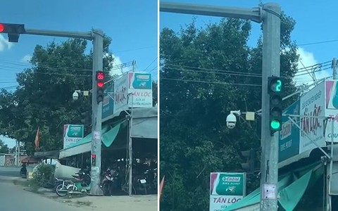 Tài xế ôtô nổi quạu với cột đèn đỏ ‘trêu ngươi’