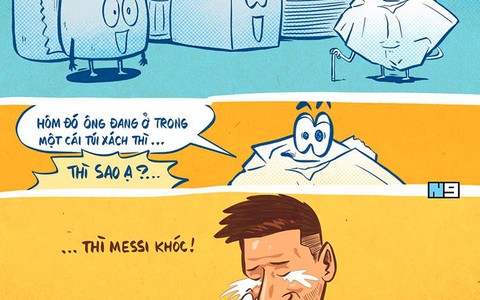 Thời tới cản không nổi: Khăn lau nước mắt của Messi giá 23 tỉ đồng