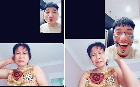 Con dùng filter trên điện thoại giả làm mặt sưng khiến mẹ hú hồn