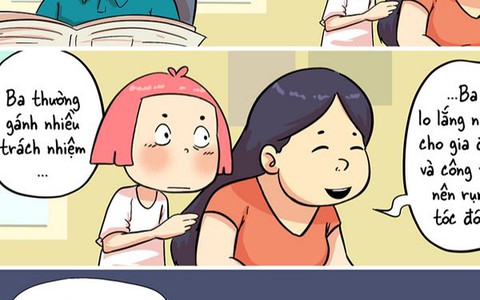Sao ba ít tóc thế mẹ?