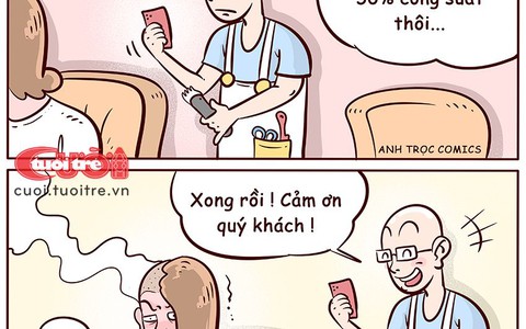 Hớt tóc 50% công suất