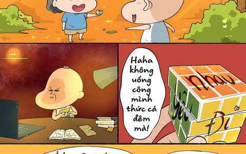 Khối rubik không làm khó được thằng Tí
