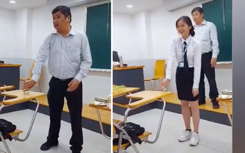 Cười xỉu với pha thực hành lực ly tâm của cô nữ sinh