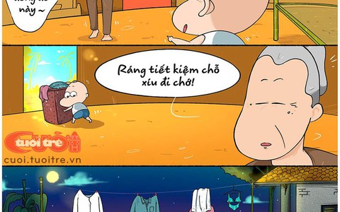 Thằng Tí phơi đồ, cả xóm mất ngủ