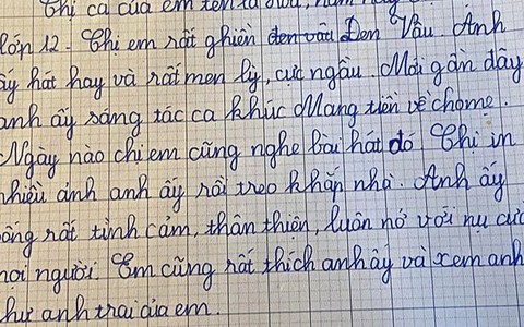 Học sinh làm văn tả chị gái mê Đen Vâu với câu chốt 'khét lẹt'