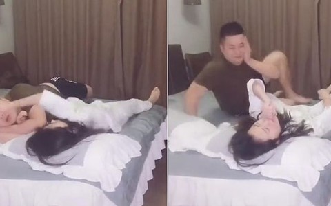 Vợ giả mộng du tát chồng đôm đốp