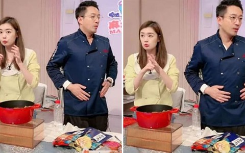Chồng cũ Từ Hy Viên đang livestream bán thức ăn thì... đau bụng