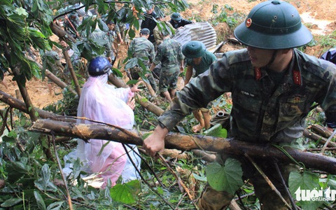 Quân khu V tham gia tìm 4 công nhân thủy điện bị vùi lấp