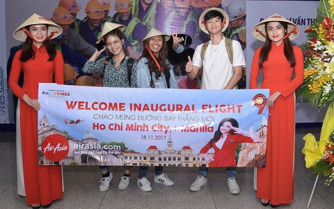 AirAsia mở chuyến bay thẳng đầu tiên từ TP.HCM đến Manila