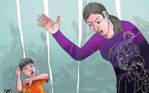 Trút giận lên đầu đứa trẻ