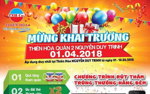 Khai trương Điện máy Thiên Hòa tại Nguyễn Duy Trinh, quận 2