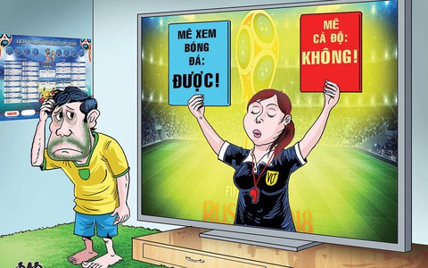 Mê bóng đá 'quên' vợ, vợ yêu chồng sẽ bỏ qua...