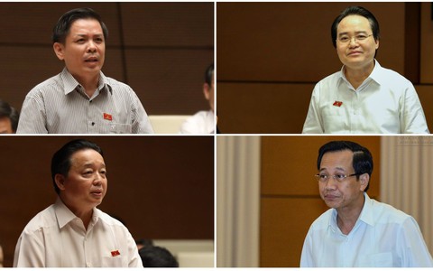 Sáng nay Quốc hội bắt đầu chất vấn 4 bộ trưởng