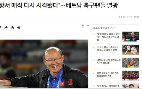 Báo Hàn: 'HLV Park Hang Seo sẽ giúp bóng đá Việt Nam viết nên trang sử mới'