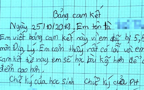 Kiểm tra 6 điểm, học sinh phải cam kết 'đạt điểm cao hơn'