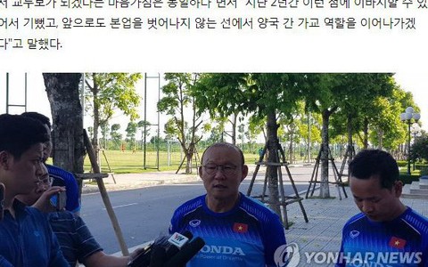 Báo Hàn 'vui mừng' khi VFF kéo dài 'mối lương duyên' với HLV Park Hang Seo