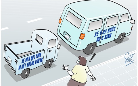 Đưa đón trẻ kiểu này, sợ thật!