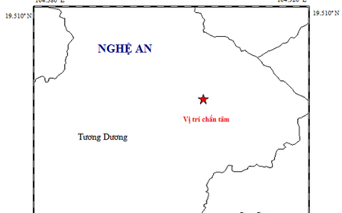 Xảy ra động đất 2,7 độ Richter tại Nghệ An