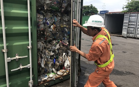Hãng tàu không được chia nhỏ lô rác thải khi tái xuất