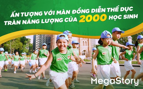 Ấn tượng với màn đồng diễn thể dục tràn năng lượng của 2.000 học sinh