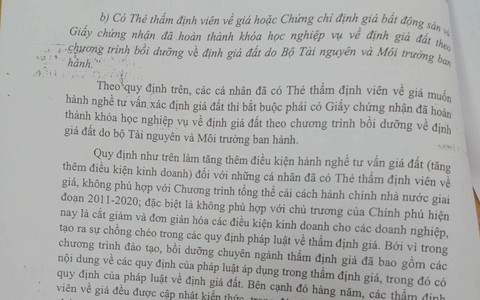 Bộ TN-MT bị tố 'đẻ' thêm điều kiện hành nghề tư vấn giá đất