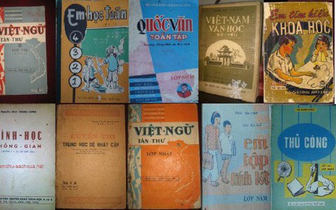 Sách giáo khoa nằm lề đường