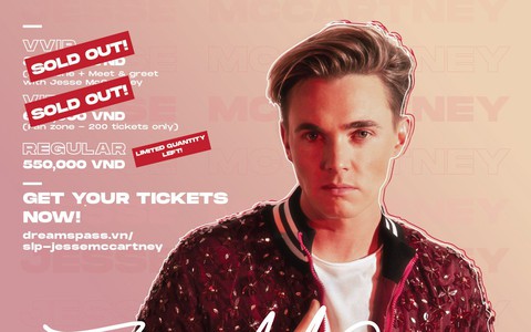'Hoàng tử pop' Jesse McCartney chọn Việt Nam là điểm đến đầu tiên của châu Á